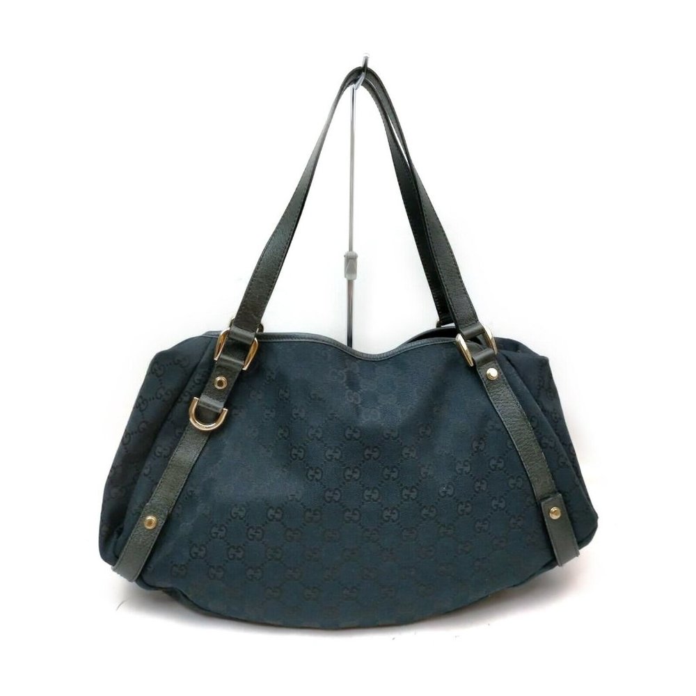 Gucci Tote Bag GG Canvas Black Canvas